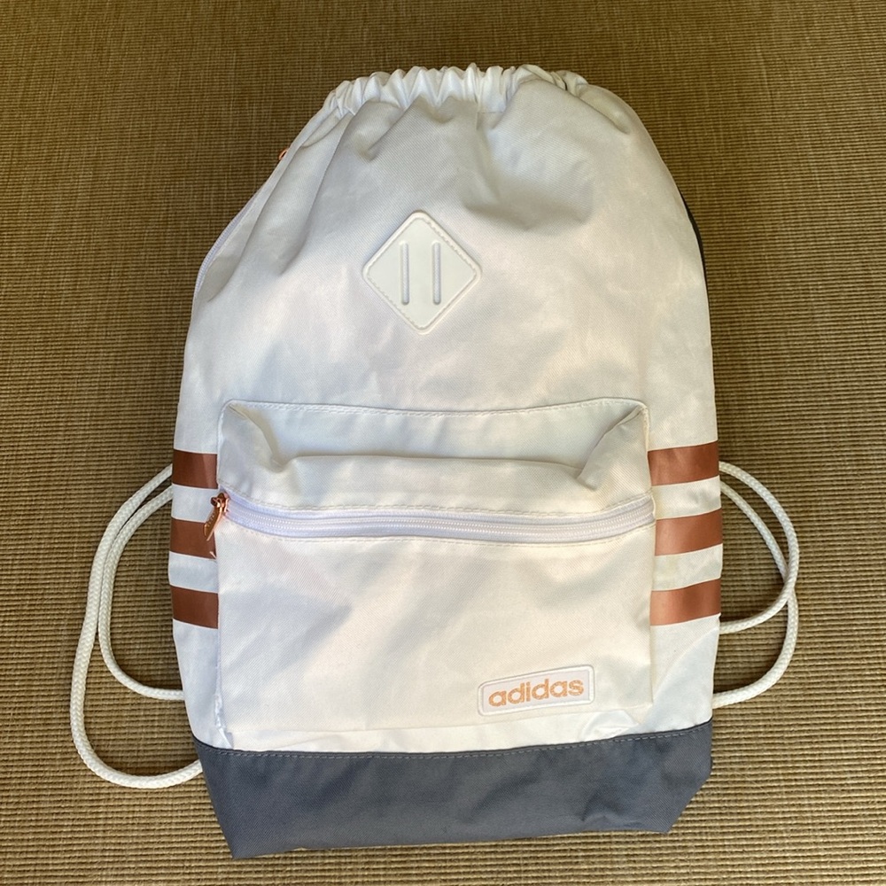 Adidas White Drawstring Backpack - image 4